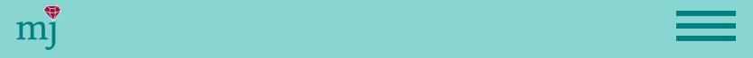 white hamburger menu icon on a teal background